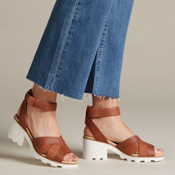 Clarks Womens Rene Daisy Sandals Brown | CA-8632140